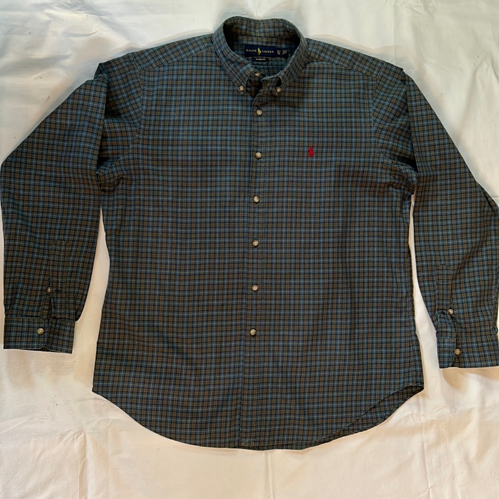 Ralph Lauren Classic Fit Plaid Button Down Collar Shirt